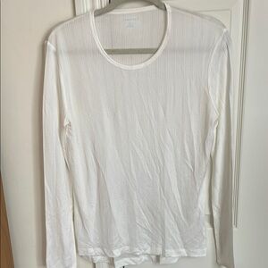 White Long Sleeve Slip  Top